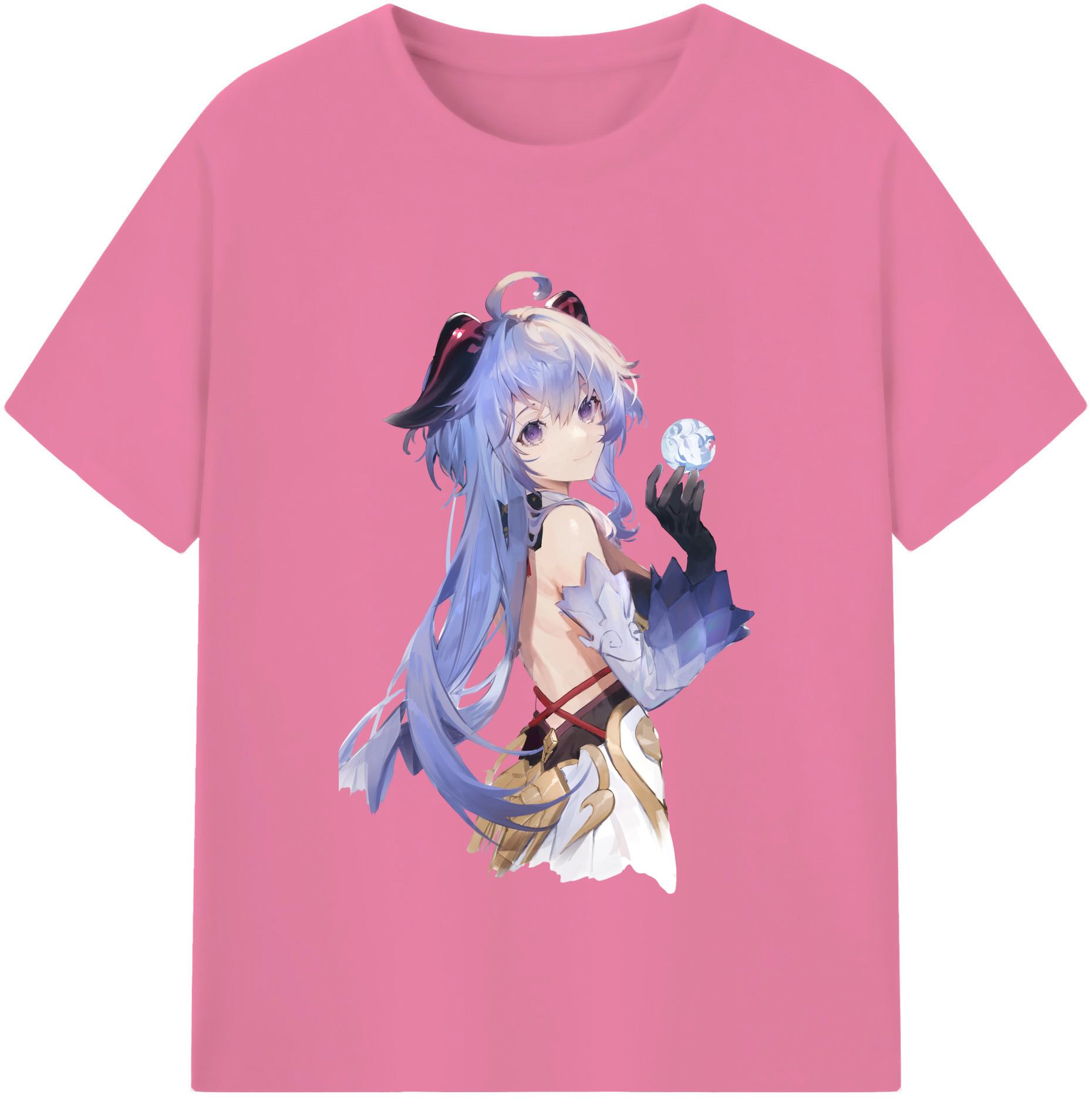 げんし神 甘雨 かんう genshin Ganyu 綿100％半袖Tシャツ（フロントプリント）